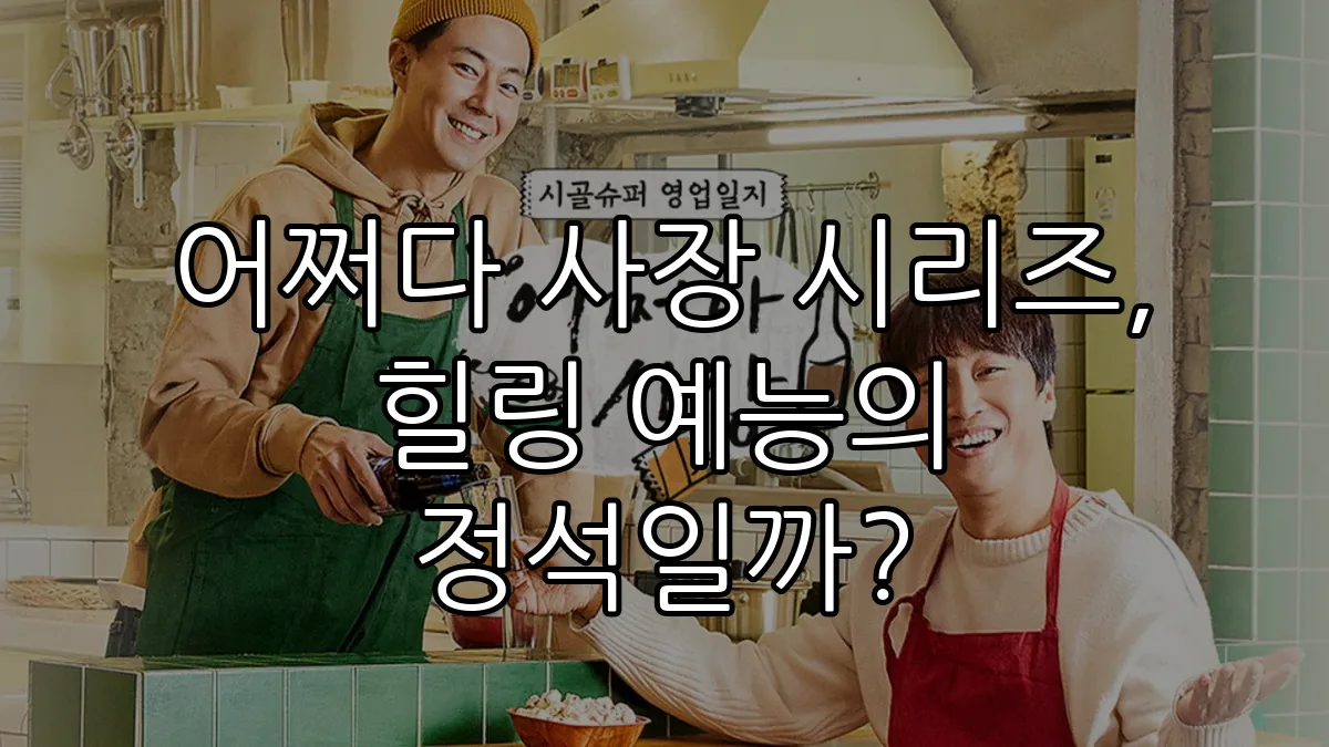 어쩌다 사장 시리즈, 힐링 예능의 정석일까?