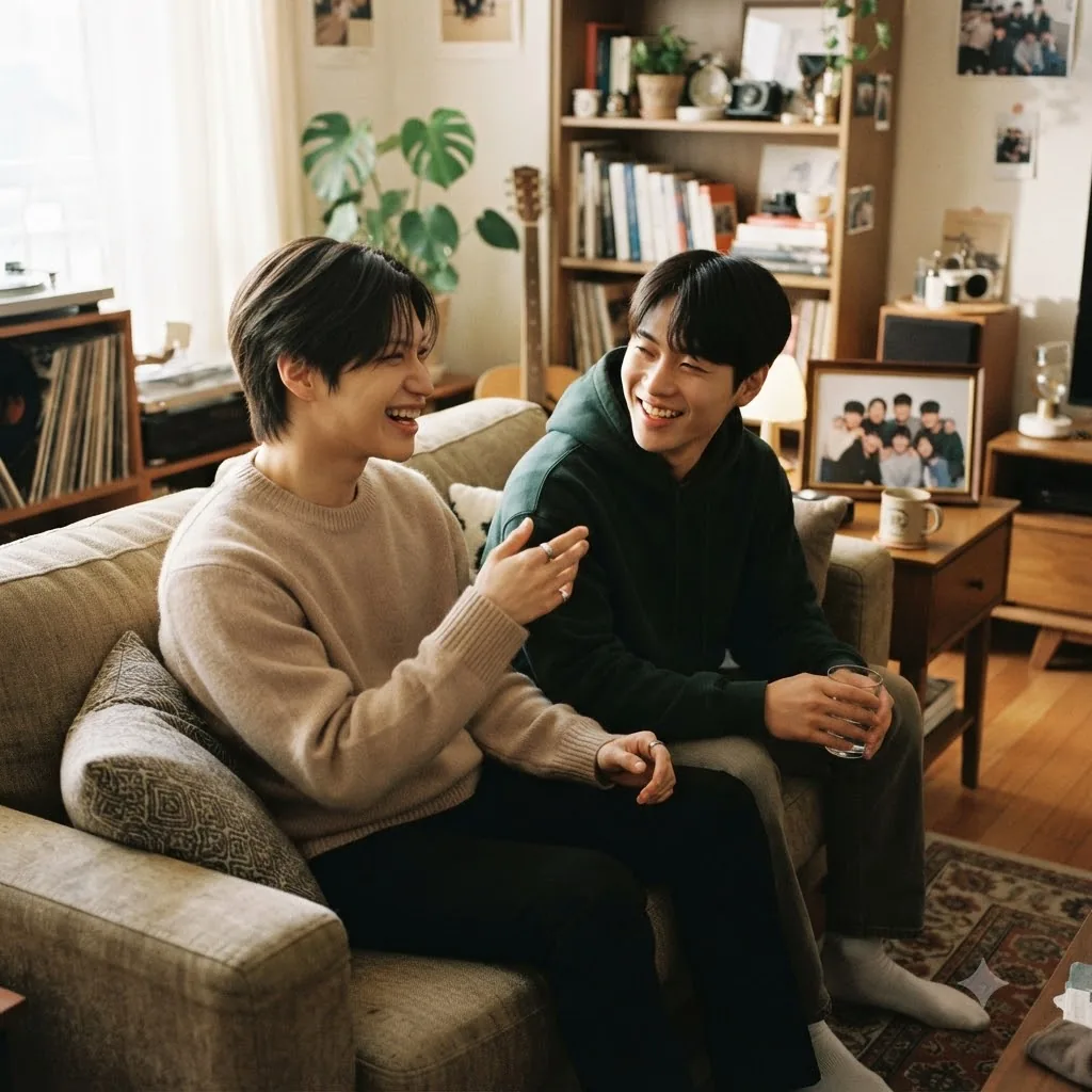 「D-cumentary : TAEMIN」 샤이니 멤버들의 진솔한 목소리와 출연진 (AI 생성)