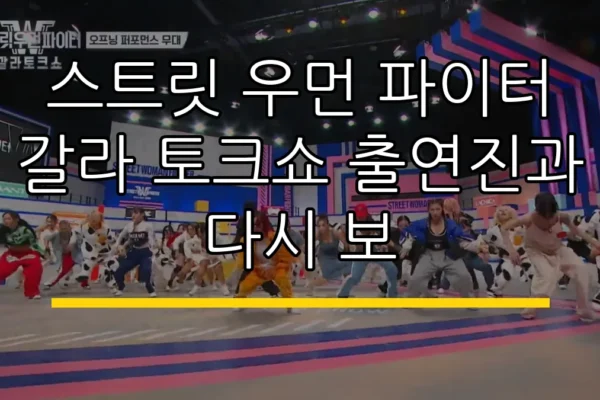 스트릿 우먼 파이터 갈라 토크쇼 출연진과 다시 보