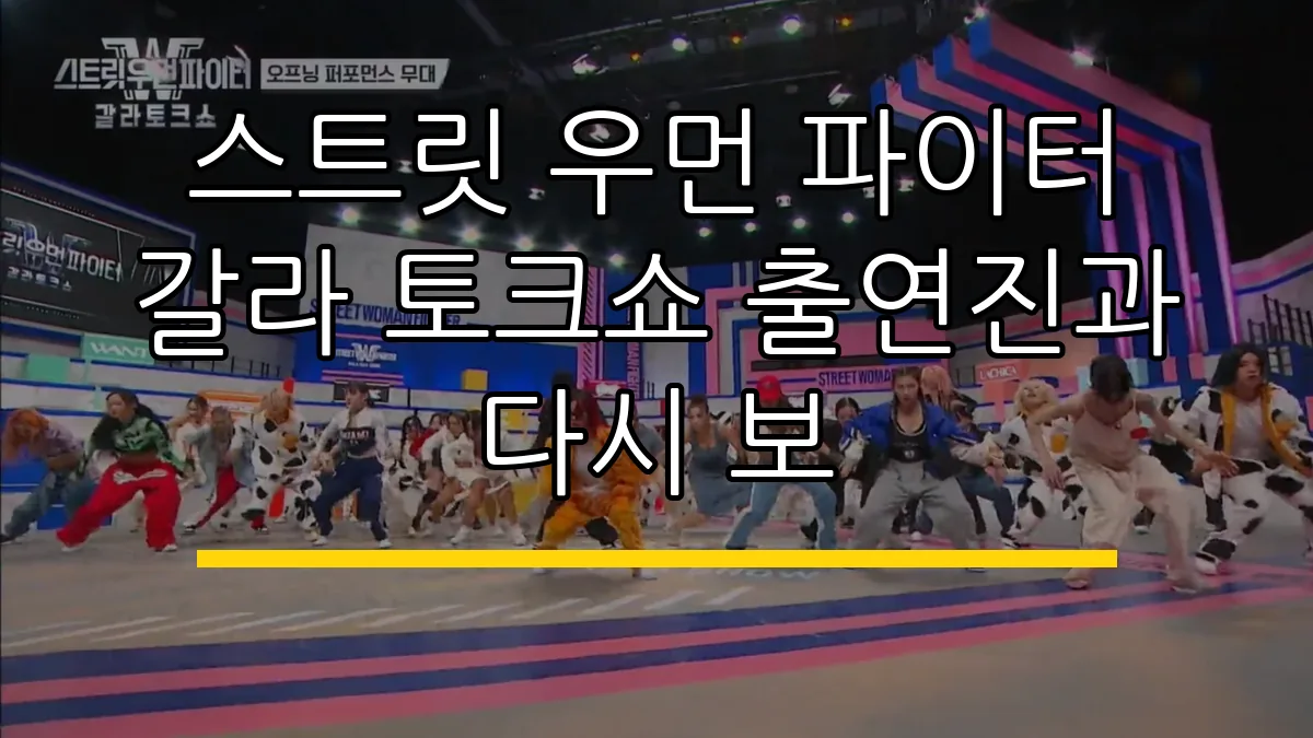 스트릿 우먼 파이터 갈라 토크쇼 출연진과 다시 보